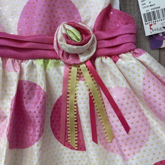 Blueberi Boulevard Girls Dress Size 3T Pink Wedding Sparkle Spring Easter NWT - Picture 2 of 13